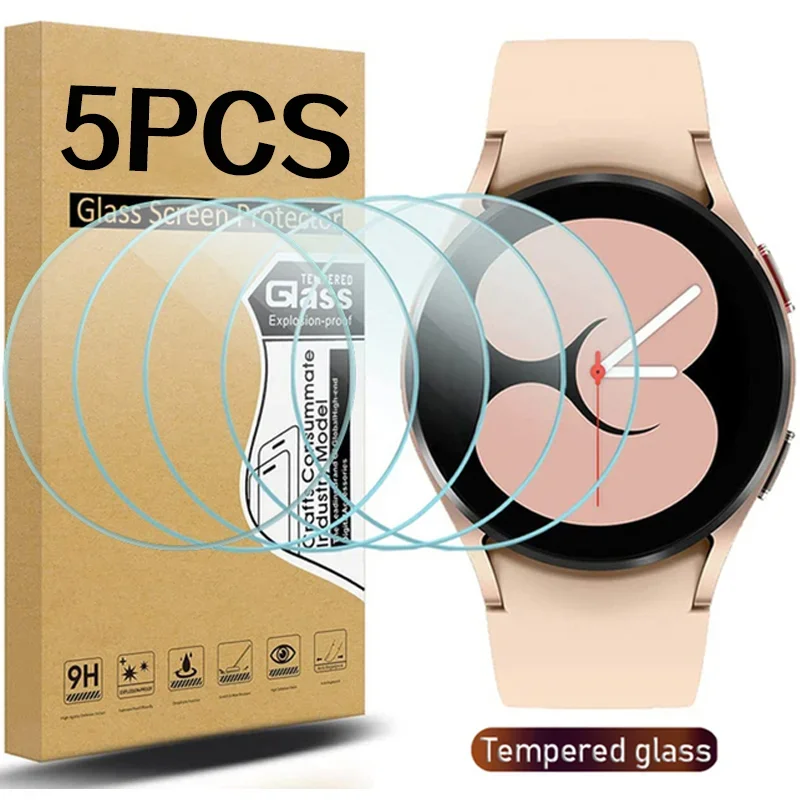 For Samsung Galaxy Watch 5 4 40/44MM Tempered Glass Screen Protector for Samsung Watch 4 Classic 42/46mm 3 41/45 Protective Film