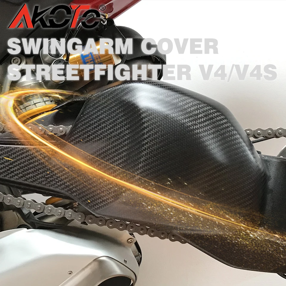 

Motorcycle Carbon Fiber Swingarm Cover Swing Arm Guard Protector Protection For Ducati Streetfighter V4 V4S 2020 2021