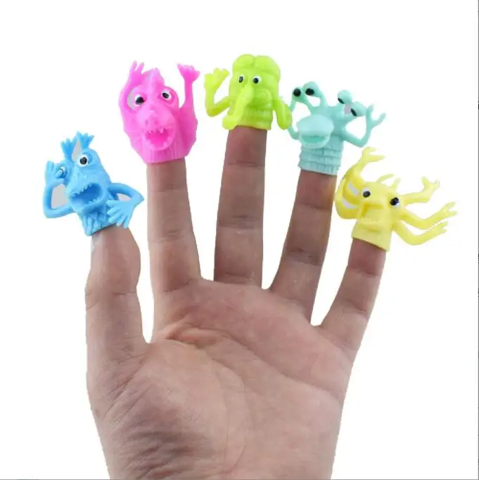 Puppet alien MONSTER FINGER PUPPETS potwory zabawki urodziny torebka imprezowa wypełniacze udawaj zagraj