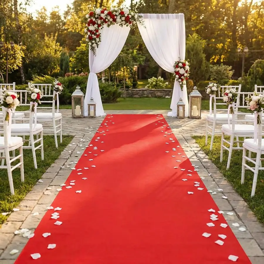 

Утолщенная дорожка для свадебной церемонии, белая дорожка для прохода, для использования в помещении и на улице, для свадеб, церковных украшений, вечеринок
