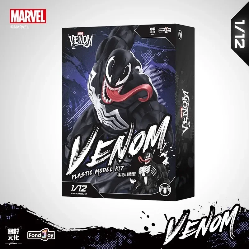 정품 폰드조이 마블 베놈 애니메이션 피규어 키트 1/12 베놈 액션 조립 모델 인피니티 사가 ABS 관절 가동 컬렉션 장난감