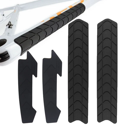 Imagen 2 del producto Protector de cuadro de bicicleta HEPPE, pegatina de silicona resistente a los arañazos para bicicleta de montaña y carretera, Protector de cadena, pegatina de tubo inferior, almohadilla de vaina