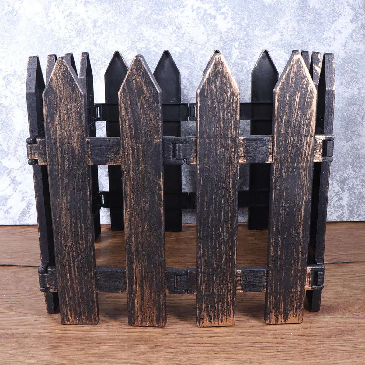 

8pcs Mini Picket Fence Plastic Barrier For Succulents Decor Small Fence Ornament Shadowbox Diy Micro Gates Bronze