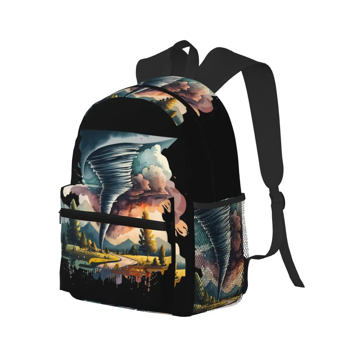 Fantasy World Tornado Apocalypse Student Backpack School Bag Hiking Travel Daypack for Men Women Bookbag Shoulder Bags