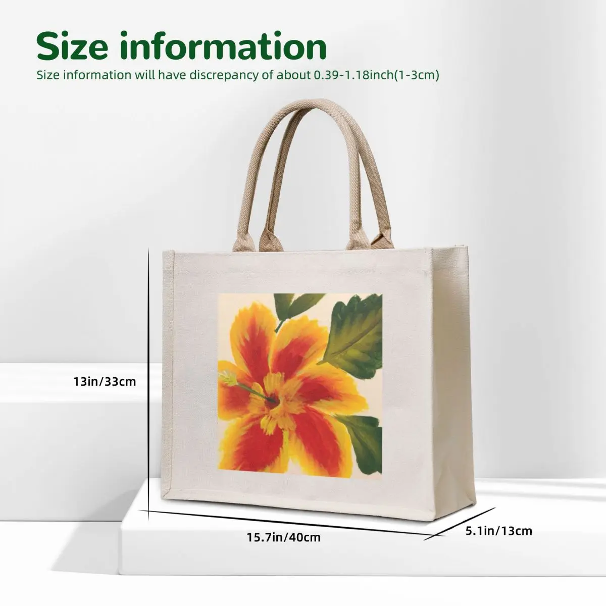 Tropical Hibiscus Tote Bag eco pack Canvas Canvas bag tote bag