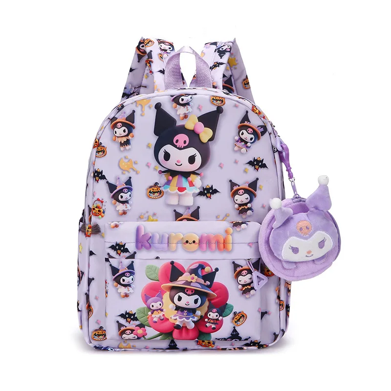 

Детский школьный рюкзак Hello Kitty Sanrio, рюкзак с героями мультфильмов для девочек, школьная сумка Kuromi, милый рюкзак для детского сада
