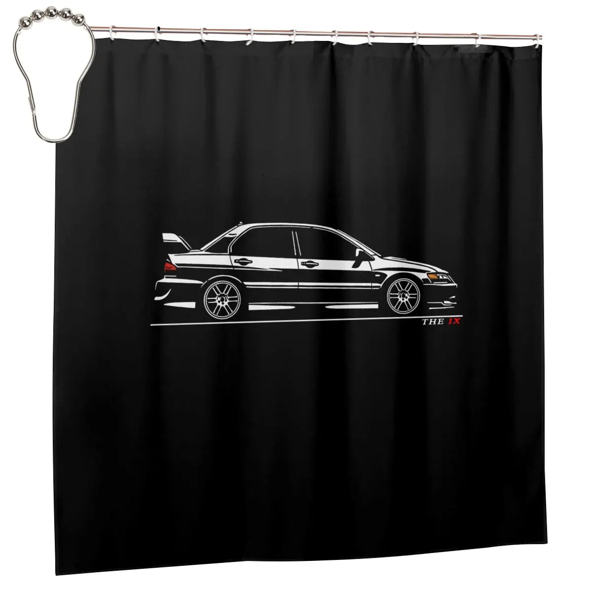 Mitsubishi Lancer Evo Ix Fans Jdm Japan Sportscar Gen Evo 9 Shower Curtain Bathroom Curtain Custom No Fading