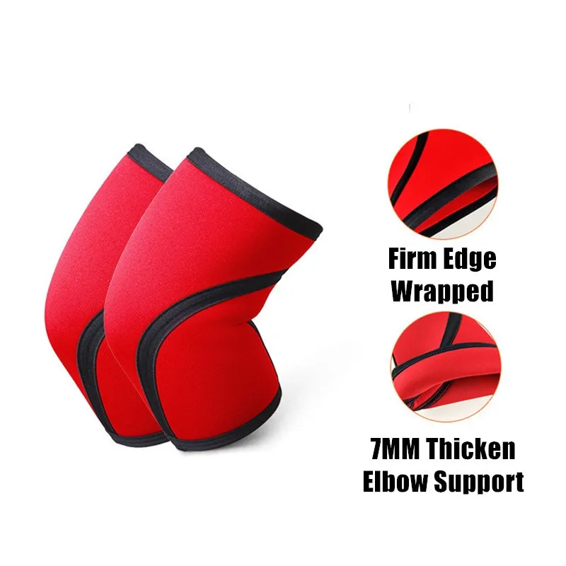 7mm Neoprene Weightlifting Elbow Support Brace Thicken Crossfit Home Gym Sport Fitness Muscle Training Elbow Protector Sleeve