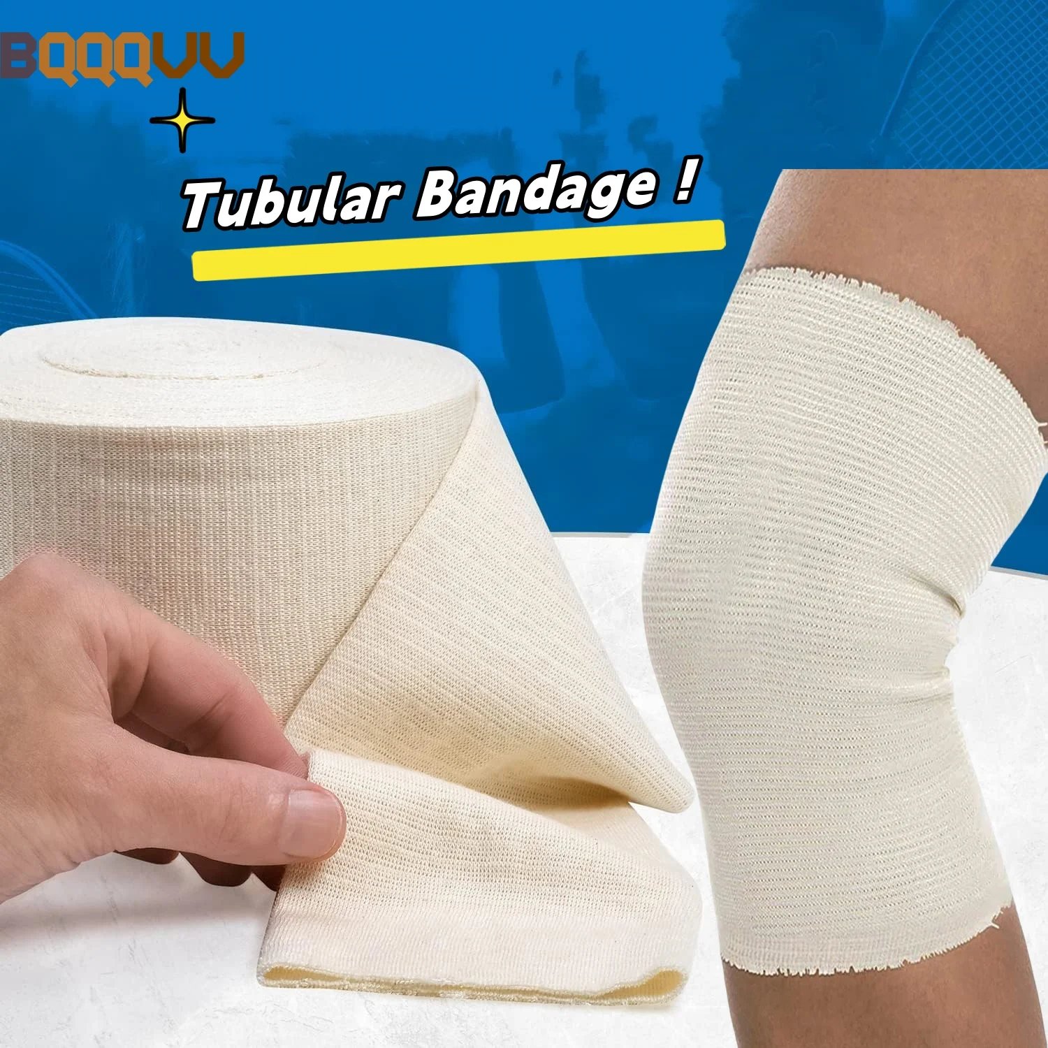 Elastic Compression Tube Sleeve Bandage for Cast Plaster, Gauze Roll, Tubular Arm Stocking, 1Roll