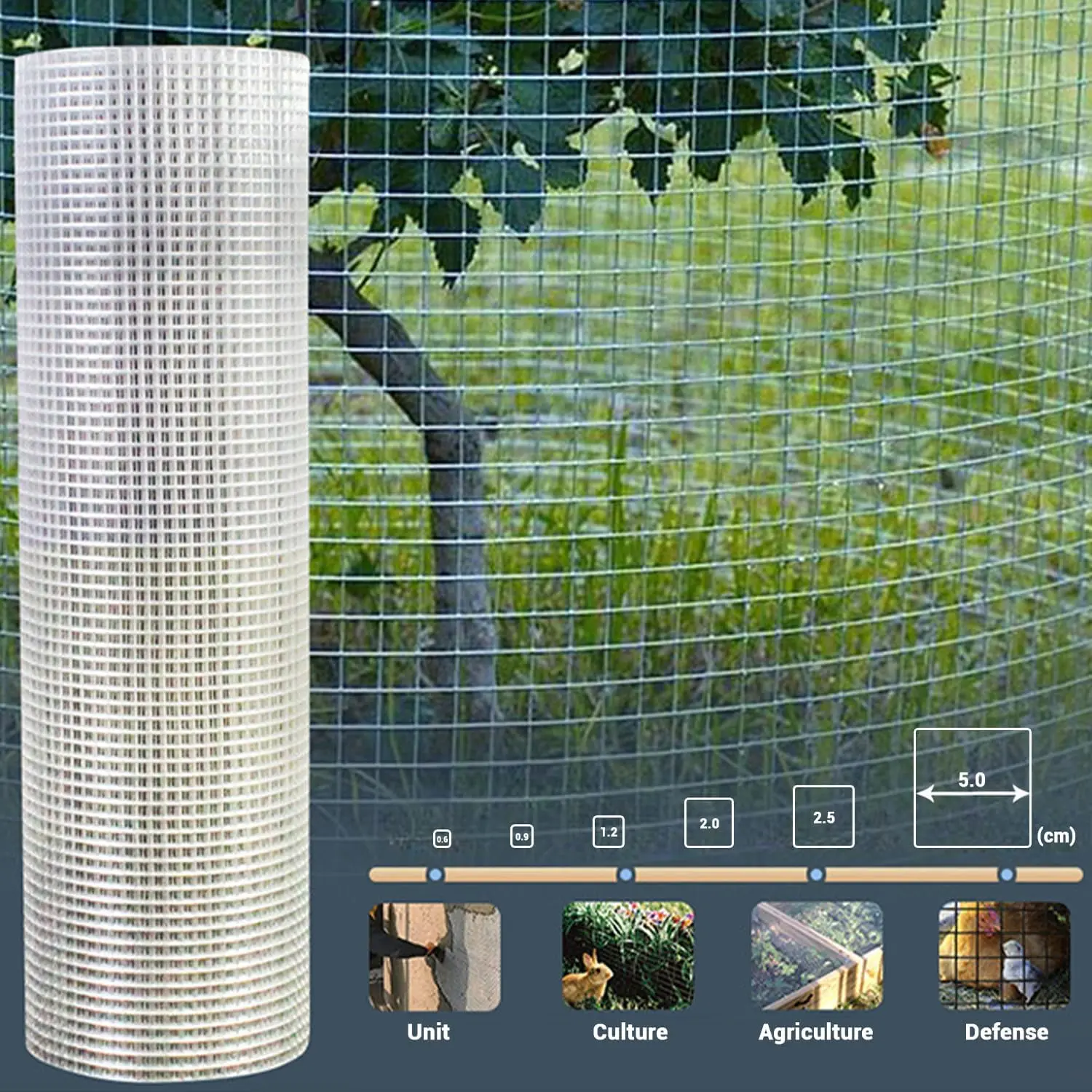 

Chicken Wire Mesh Roll, 1 M X 25 M, 25mm Holes, 0.9mm, Aviary Fence Wire Netting Hardware Cloth, Wire Mesh Fencing for Garden