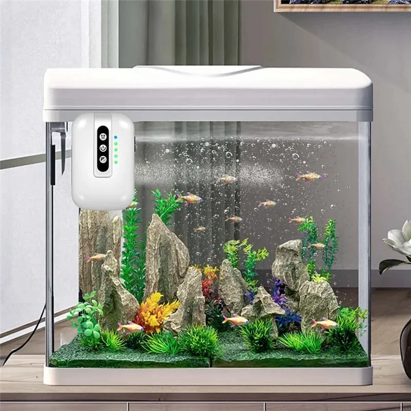 AB15-Tragbare Aquarium Sauerstoff Pumpe USB Aufladbare Outdoor Ultra Silent Luft Kompressor Für Aquarium Aquarium Zubehör