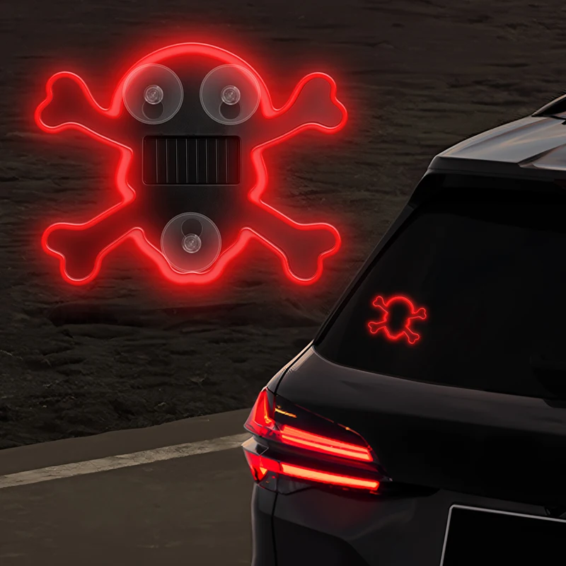 Halloween Solar Powered Car Neon Light Wireless Led Ambient Light Suction Cup USB Rechargeable Atmosphere Breathing Lamp