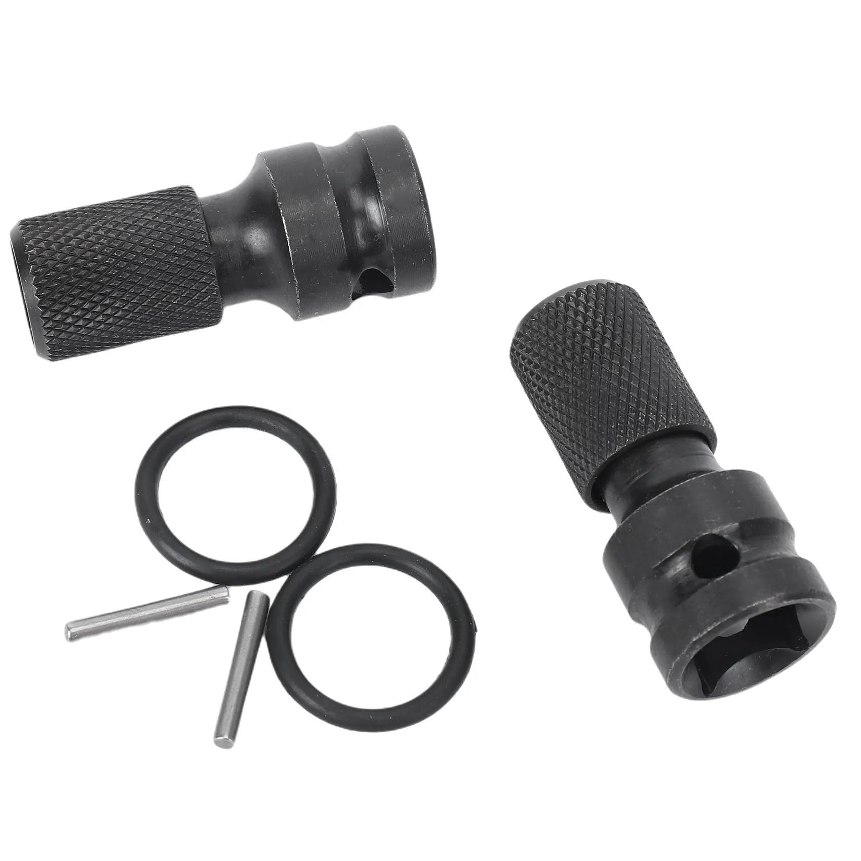 A20F-2 Pack 1/2 Square Drive To 1/4 Hex Shank Socket Adapter Quick Release Chuck Converter For Impact Ratchet Wrench