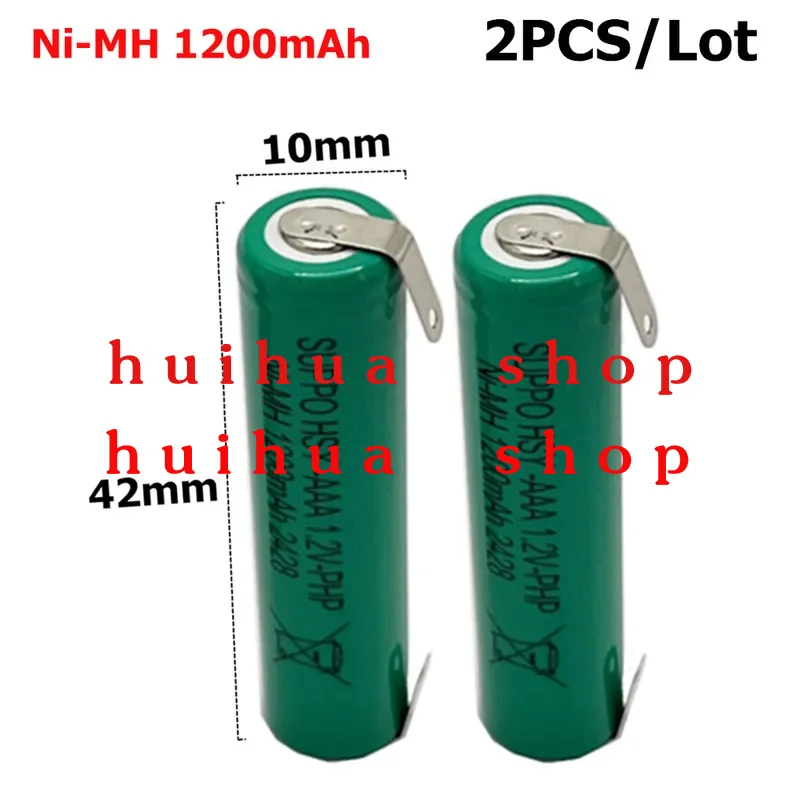 2 uds 1,2 V 750mAh 1200mAh batería de repuesto para Philips HQ851 HQ852 HQ888 PQ212 PQ215 RQ310 320 HS199 Afeitadora eléctrica Ni-MH AAA
