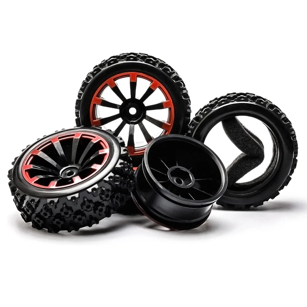 4PCS RC12mm Hex 1/12 1/14 1/16 1/18 RC Off Road Buggy Rally Wheels and Tires for Traxxas LaTrax Rally Wltoys 144001 124019 302e