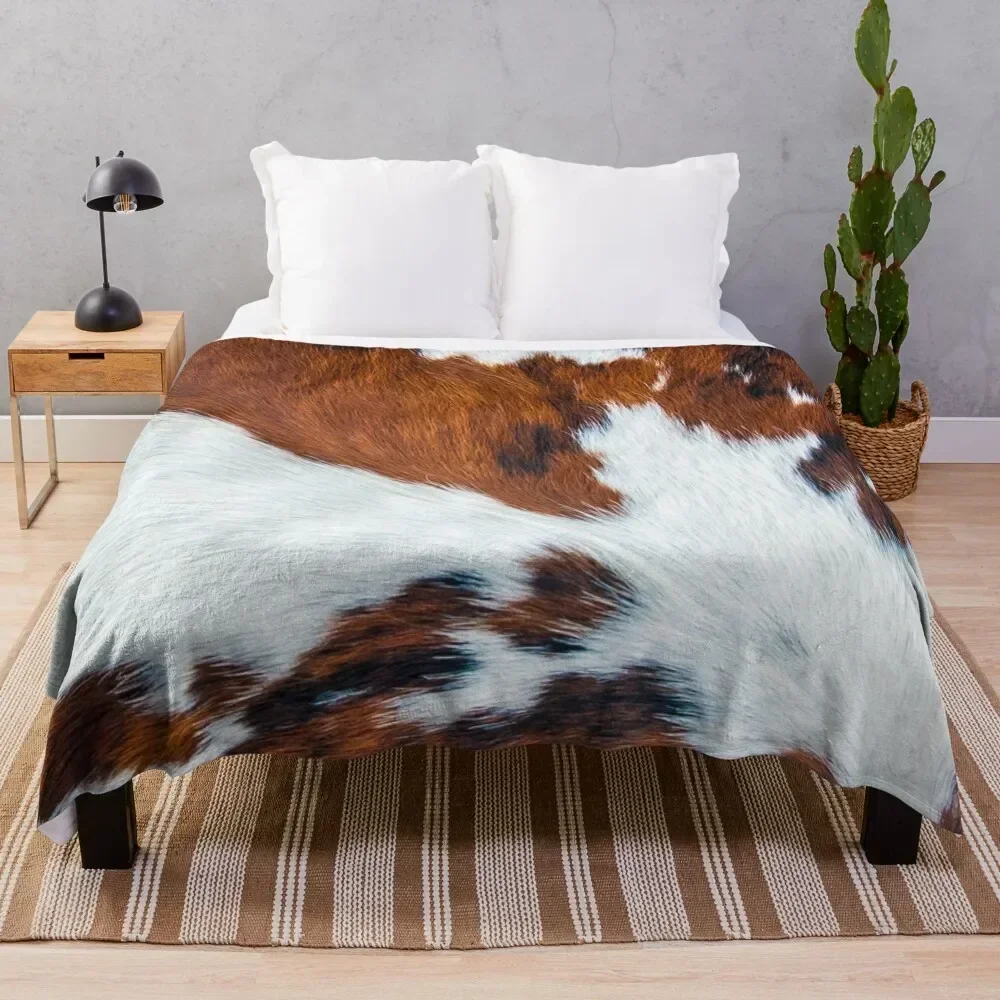 

Modern cowhide style animal print Throw Blanket Decorative Beds Bed Fashionable Soft Big Bed Blankets