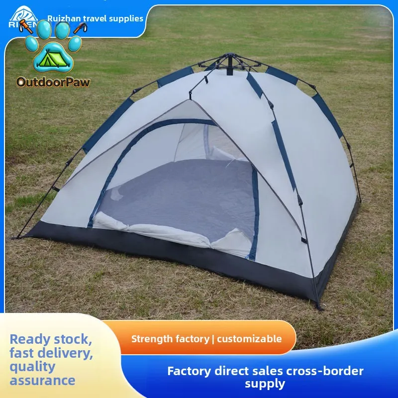 Outdoor camping tent portable automatic thickened rain and sun protection free tent mosquito proof camping equipment