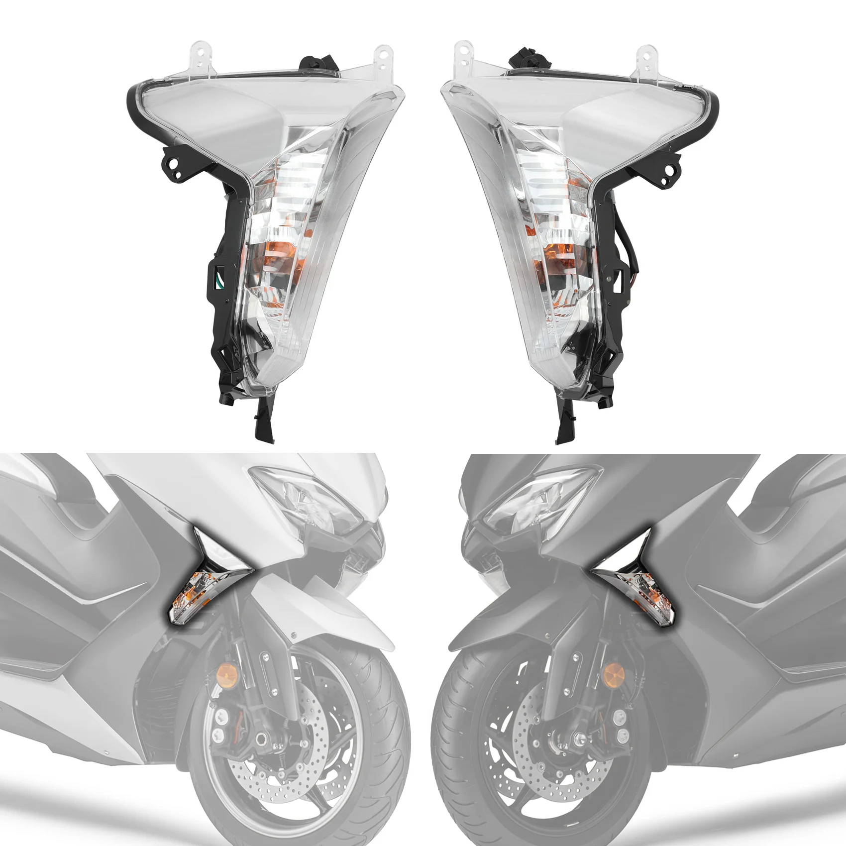 

Front Turn Signal Light Lamp Indicators Fit For Yamaha TMAX560 2017 2018 2019 Motorcycle