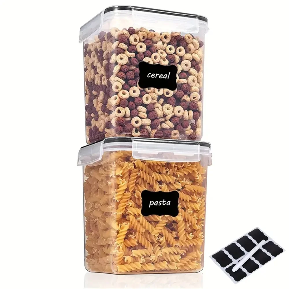 

Kitchen Storage Airtight 2pcs 2.5L Food Containers ,BPA Free Food grade containers, multigrain candy storage jars with 10sticker