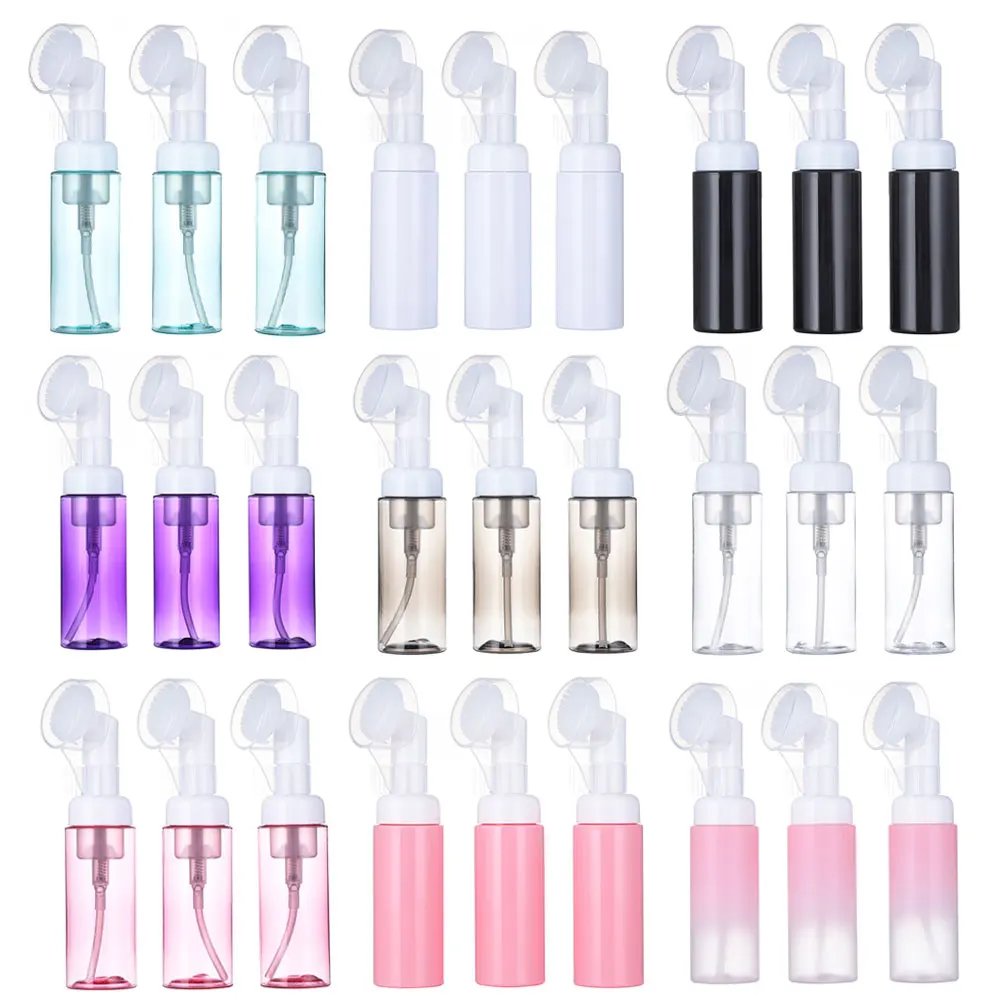 

10-50Pcs 60ml Silicone Cleaning Brush Portable Facial Cleanser Foam Bottle Soap Foam Pump Bottle Mousse Dispenser Skin Care Tool