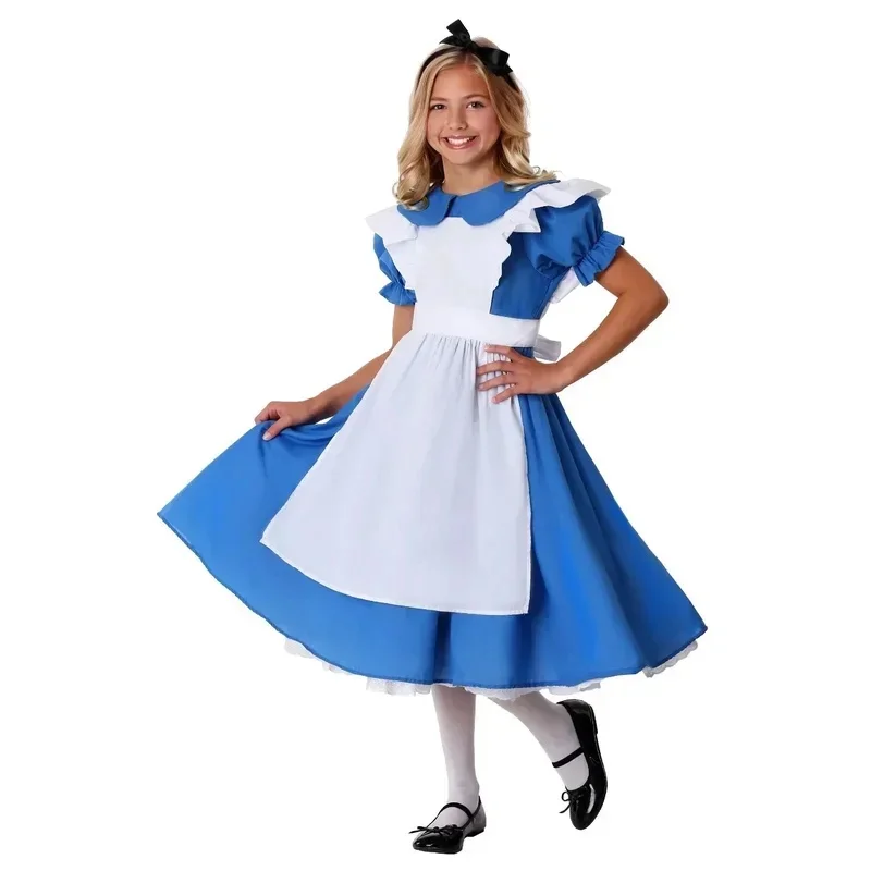 Alice in Wonderland Costume for   Fantasias Lolita Maid  Cosplay Halloween Carnival Party Fancy Dress Up view 3