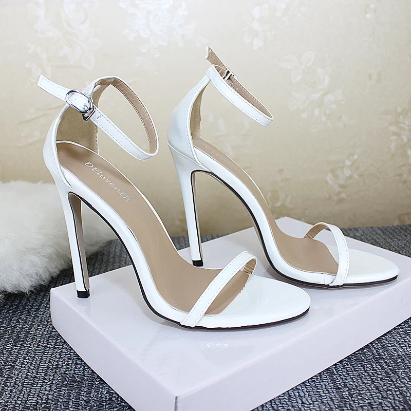 Women High Heel Shoes 2025 Summer Open Toe Sandals Sexy PU Leather Candy Color Pumps Women\'s Banquet Thin Heeled Shoes WSH3250