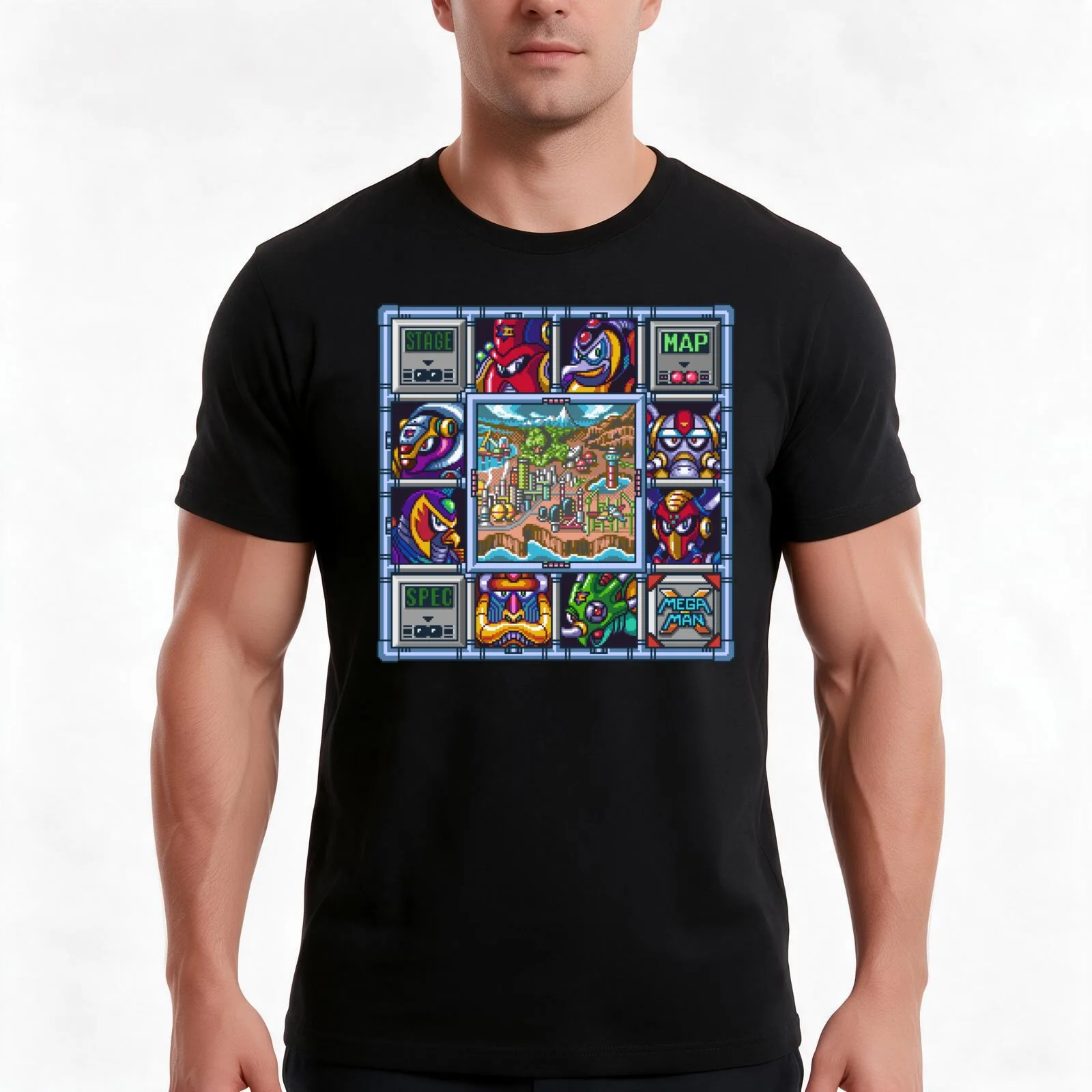 Stage Select T-Shirt Summer Casual Cotton Tee Oversized Streetwear Tops Vintage Graphic Print Loose Fit Short Sleeve
