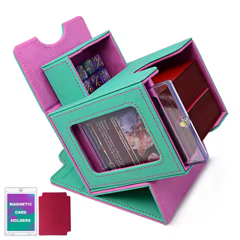 Deck Box for MTG with Display Window Commander Deck Case Fits 100+ Double-Sleeved Cards Magnetic Card Storage Box for TCG PTCG