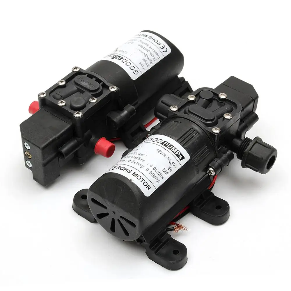 

DC 12V 130PSI 6L/Min Water High Pressure Diaphragm Water Pump Self Priming Pump Automatic Switch