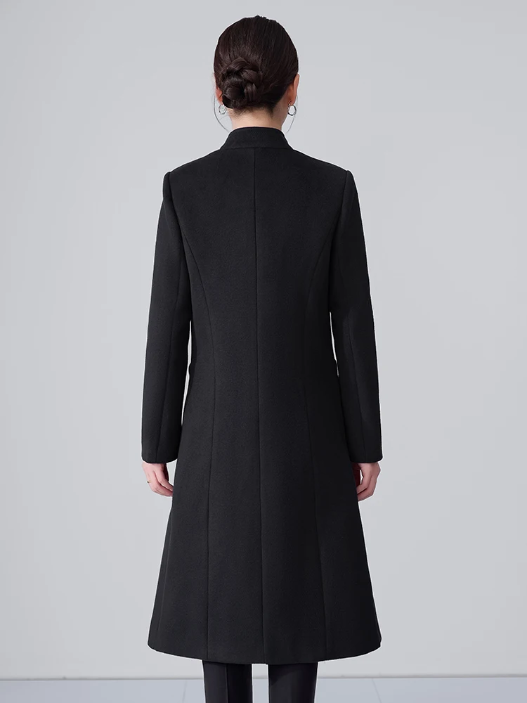 Thickened Woolen Coat 2026 New Winter Men Women Workwear Hotel Front Desk Uniform Cotton Interlined Tailored Coat view 5