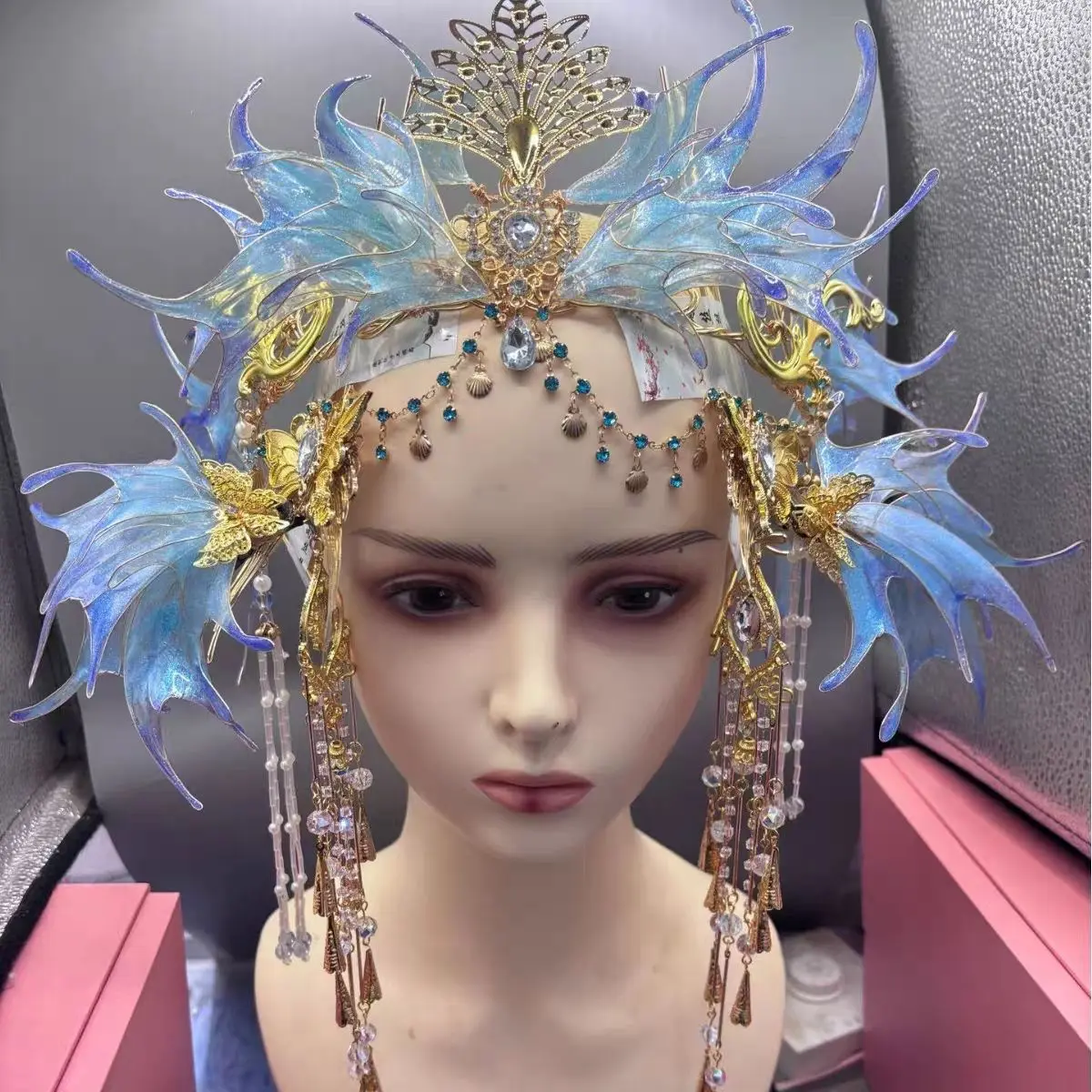 A Full Set of Koi Face Hair High Fairy Crown Ornaments Hair Accessories Mermaid Princess Headwear