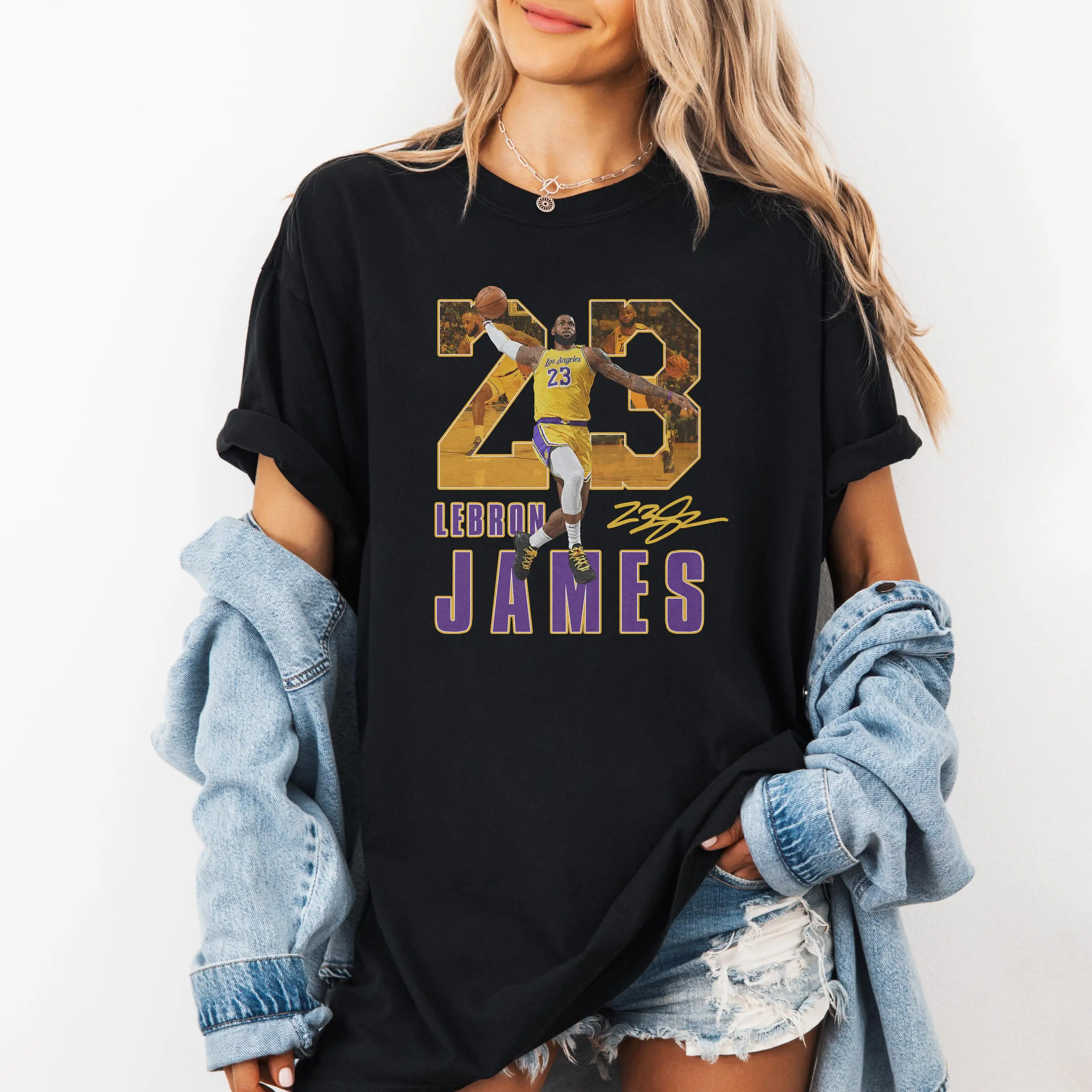 Comfort Colors Lebron 23 Basketball Shirt, Custom Gift Fans Graphic Tee, Vintage Style Personalized Player Aesthetic Gift Unisex T-Shirt