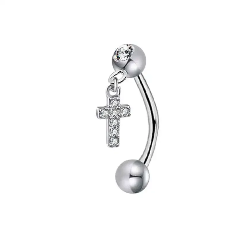 1PCS Butterfly Dangle Eyebrow Piercing Jewelry Star Rook Earring Curved Barbells Moon Eyebrow Ring Tragus Piercing Helix Jewelry