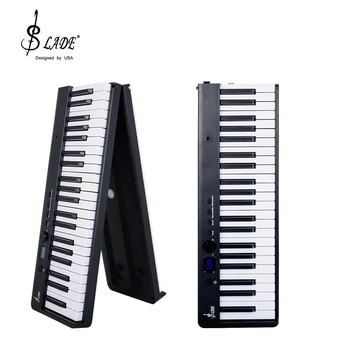 SLADE 88 مفاتيح البيانو الإلكتروني متعدد الوظائف 128 نغمة البيانو الرقمي لوحة المفاتيح أداة المحمولة طوي البيانو الإلكتروني