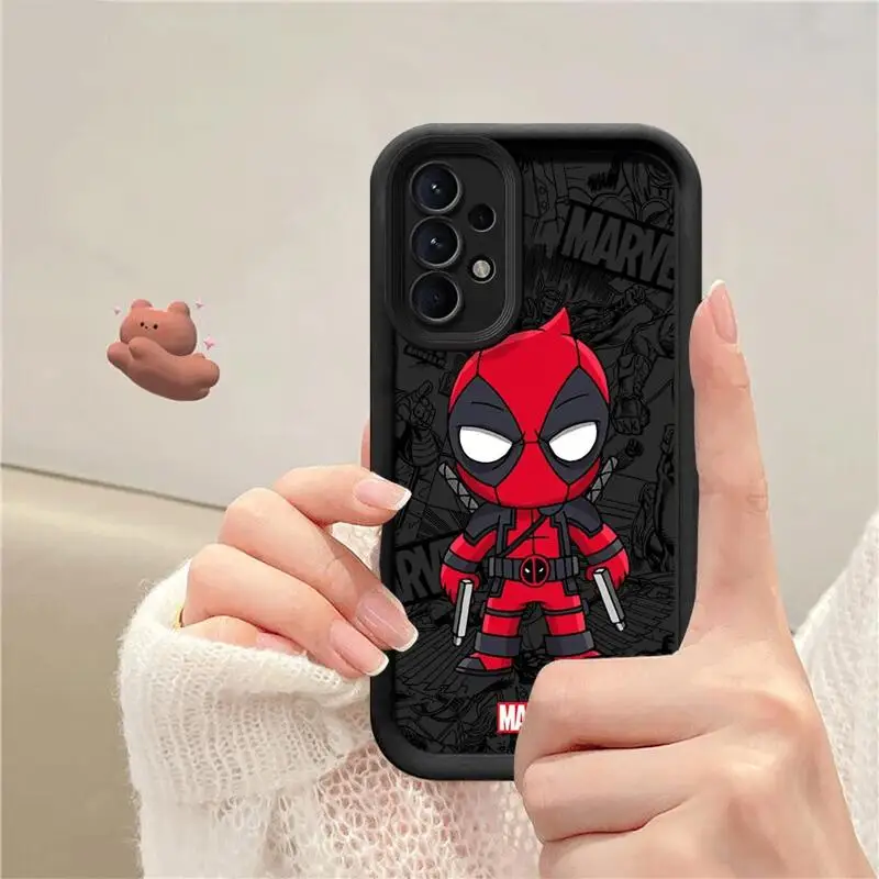 Phone Case for Samsung Galaxy A15 A25 A35 A55 A51 A71 A72 A73 A52 A52s A53 A54 5G TPU Silicone Soft Marvel Ironman Deadpool