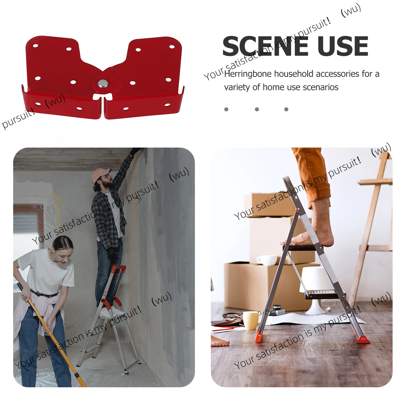 Aluminum Alloy Reinforced Ladder Accessories Durable Hinges for Attic Step Folding Telescopic Engineering Ladders Replacement