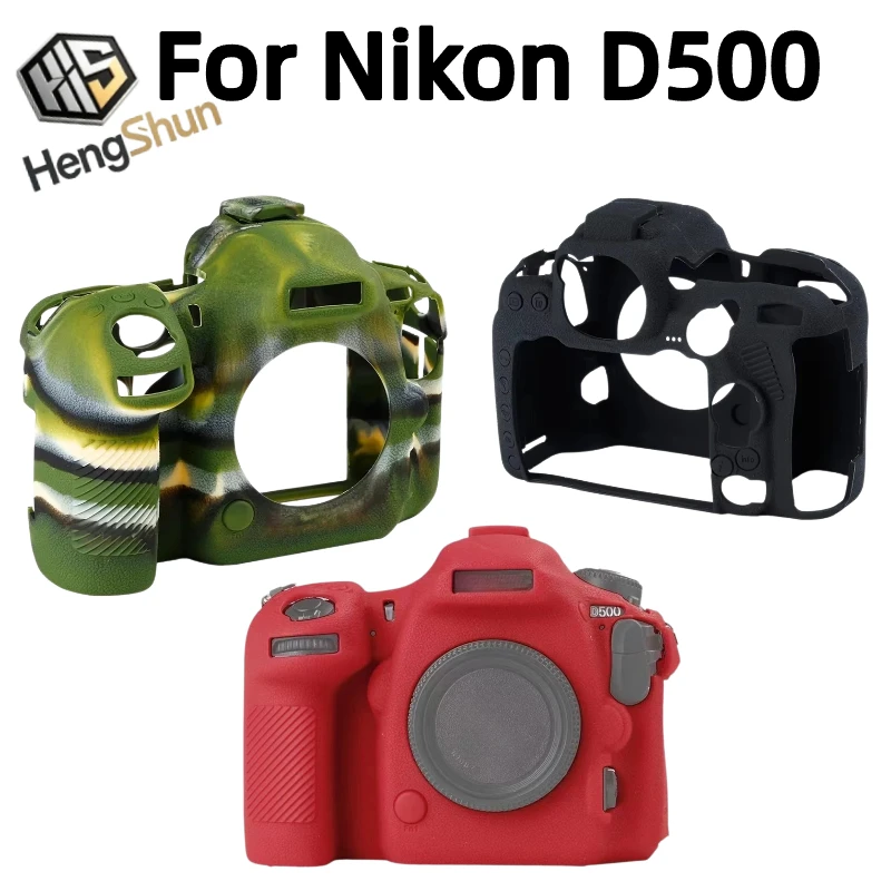 For Nikon D500 SLR Camera Protection Silicone case Anti-drop outdoor Protection Soft case camera bag +1 PCS Free Cleaning Pen