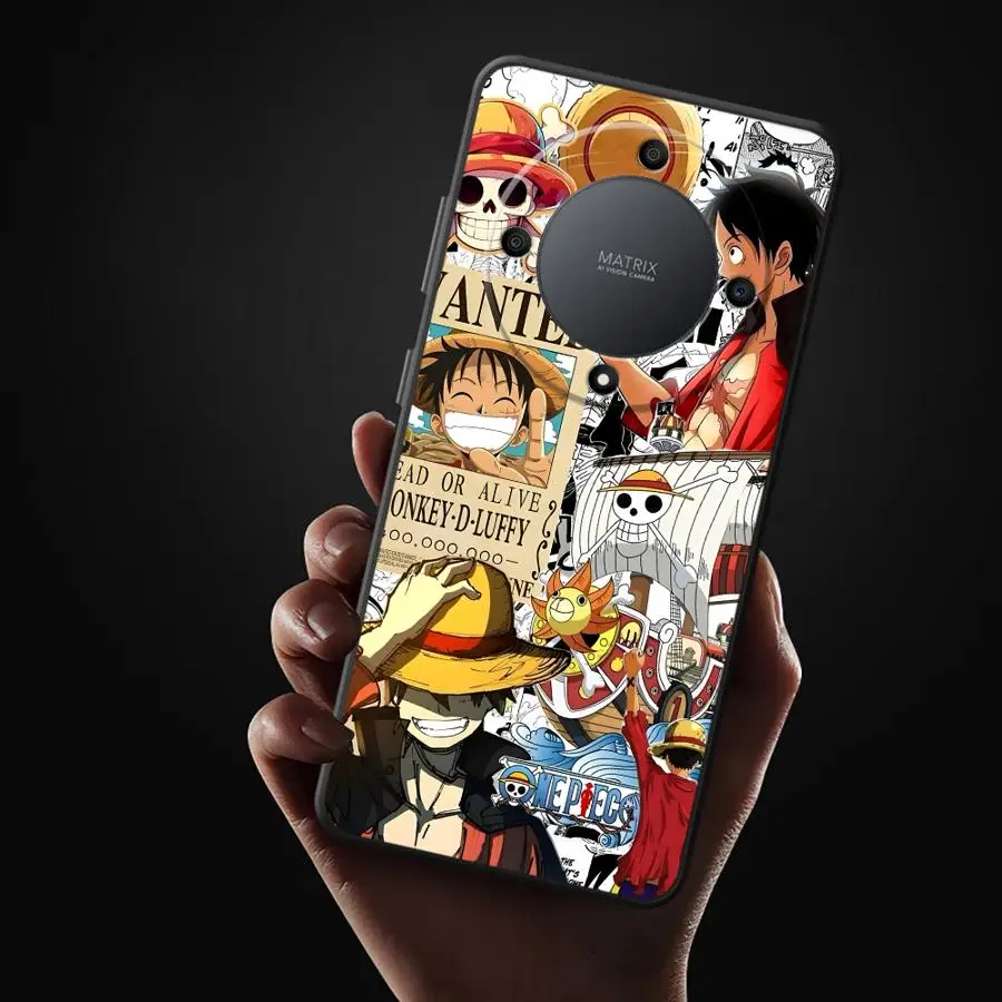 قطعة واحدة الكابتن لوفي الأسود لينة غطاء الهاتف الحال بالنسبة الشرف X5b X6 200 400 لايت X9a 70X8 X7 90 8X Magic5Lite