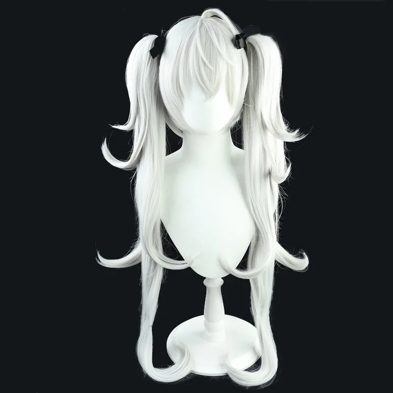 Nijisanji VTuber Kuzuha Female Version cosplay wig silver white Halloween gift