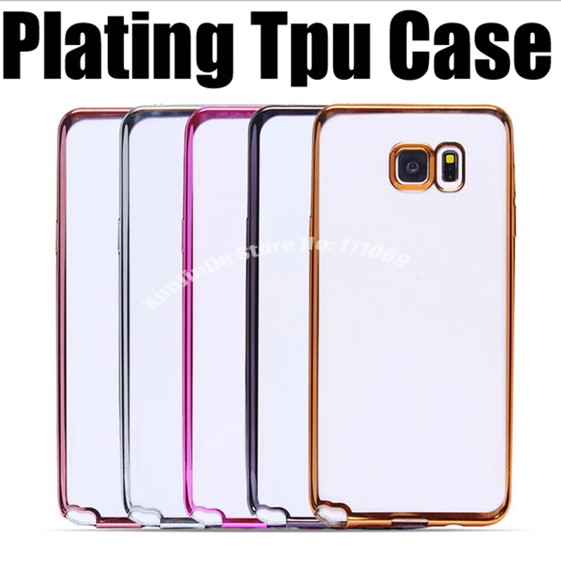 

100pcs DHL Slim Soft TPU Back Cover for Samsung Galaxy S7 / S7 edge S6 Edge Plus Clear Case Silicon Plating Transparent Case