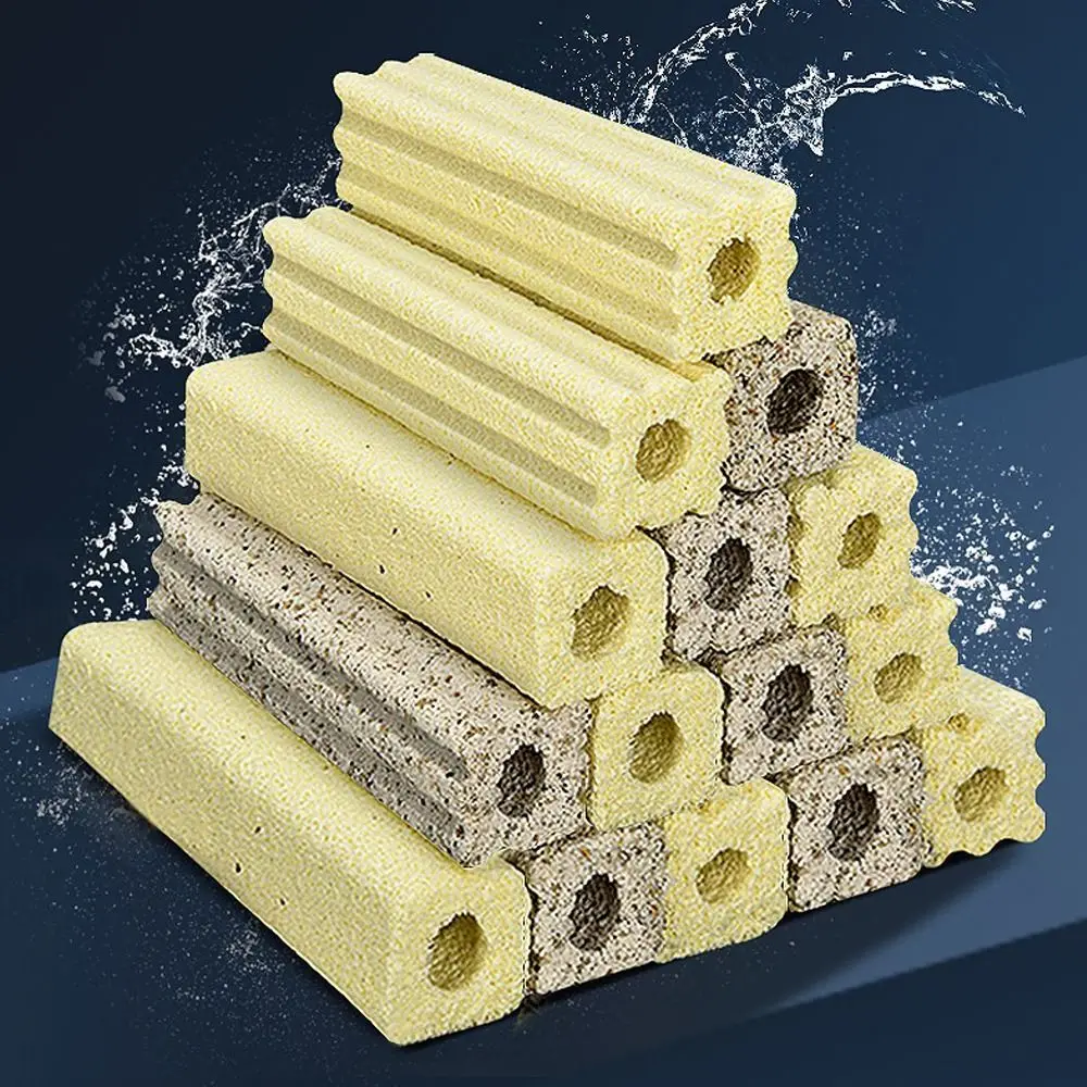 10 Teile/los Quarz Aquarium Filter Nano High-Density 8 Slots Aquarium Filter Medias Aquarium Filter Medias für Aquarium Teich
