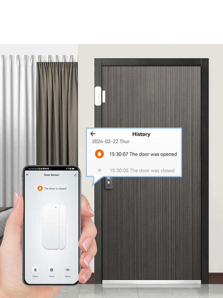 Tuya ZigBee Tür Fenster Sensor Tor Sensor öffnen schließen Detektor Smart Life Tuya App Sicherheits alarmsystem ZigBee Gateway erforderlich