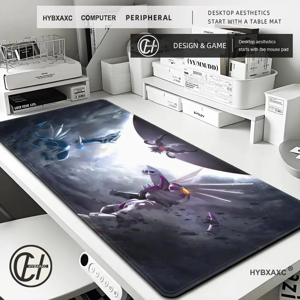 

Mouse Pad XXL Gaming Carpet Anime Keyboard Pad Rug PC Mousepad P-pokemonS Palkia Dialga Laptop Extended Desk Mat for Best Gift