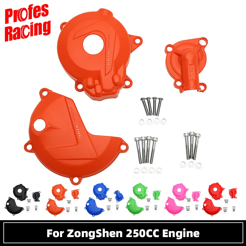 

For ZONGSHEN NC250 NC 250CC KAYO T6 K6 BSE J5 RX3 ZS250GY-3 4 Valves Motorcycle Engine Clutch Cover Magneto Pump Cover