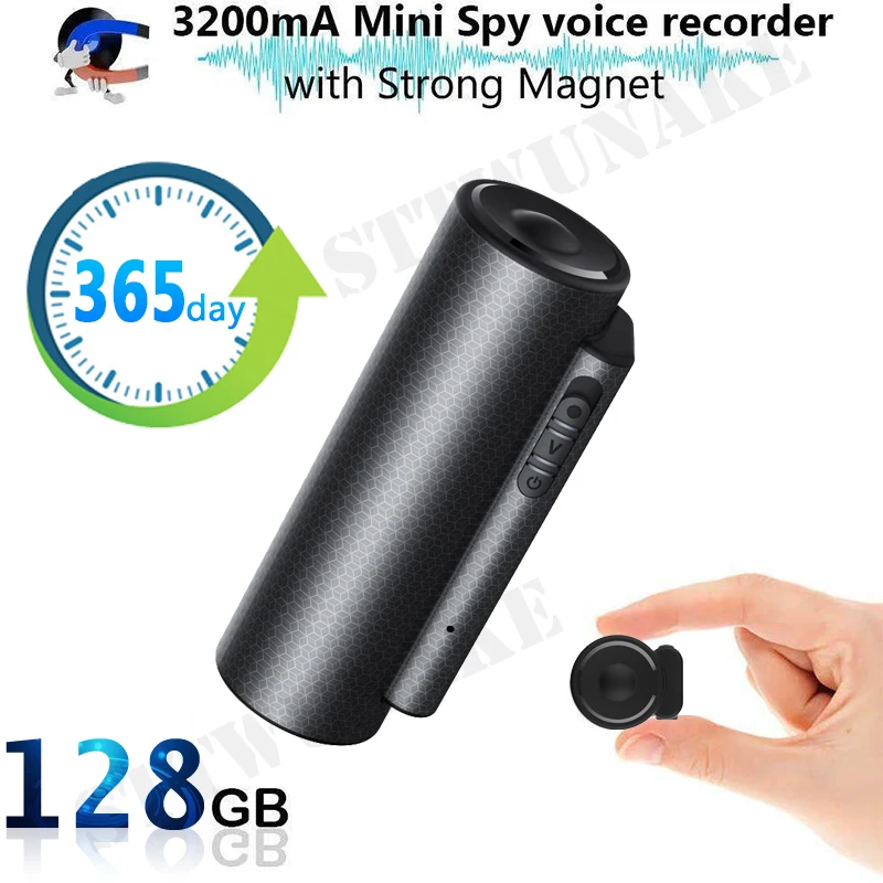 

500 Hours Time Mini Voice Activated Recorder Built-in Magnet Small Digital Audio Recording Device Sound Dictaphone STTWUNAKE