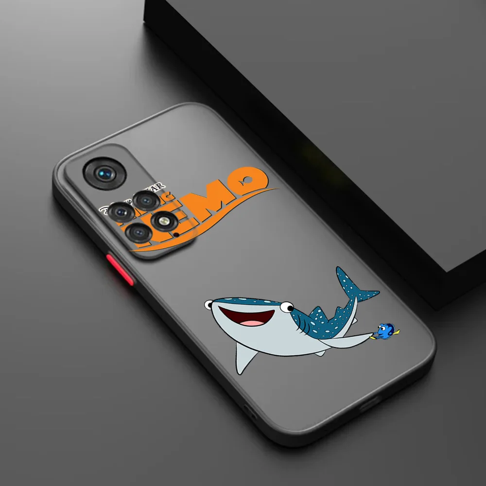 حالات ل Xiaomi Poco X3 X4 X5 M5s F3 Redmi نوت 13 13c a1 a2 k40 متجمد شفافة العثور على نيمو الخيشومية فوندا ديزني جراب هاتف