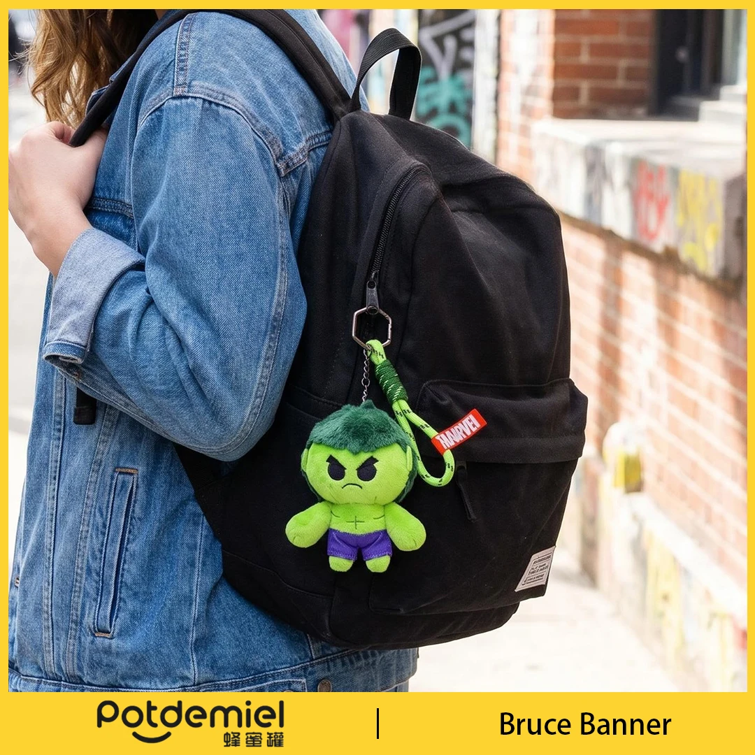 Potdemiel Marvel Hulk Plush Bag Pendant Bold Powerful Cartoon Ornament Gift For Teens Boys Daily Backpack Handbag Wallet Decor view 5