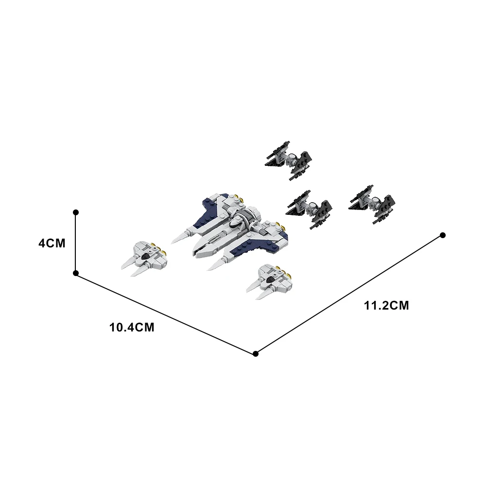 MOC 146080 Series Mandalorian Fleet & Interceptors Building Blocks Spacecraft DIY Bricks Toys For Children\'s Christmas Gifts