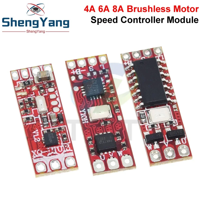 1S-3S DC 3.7V-8.4V 4A 6A 8A Micro Brushless Motor Driver Board Electric Regulator Drive For 1104 1106 1306 1407 Brushless Motor