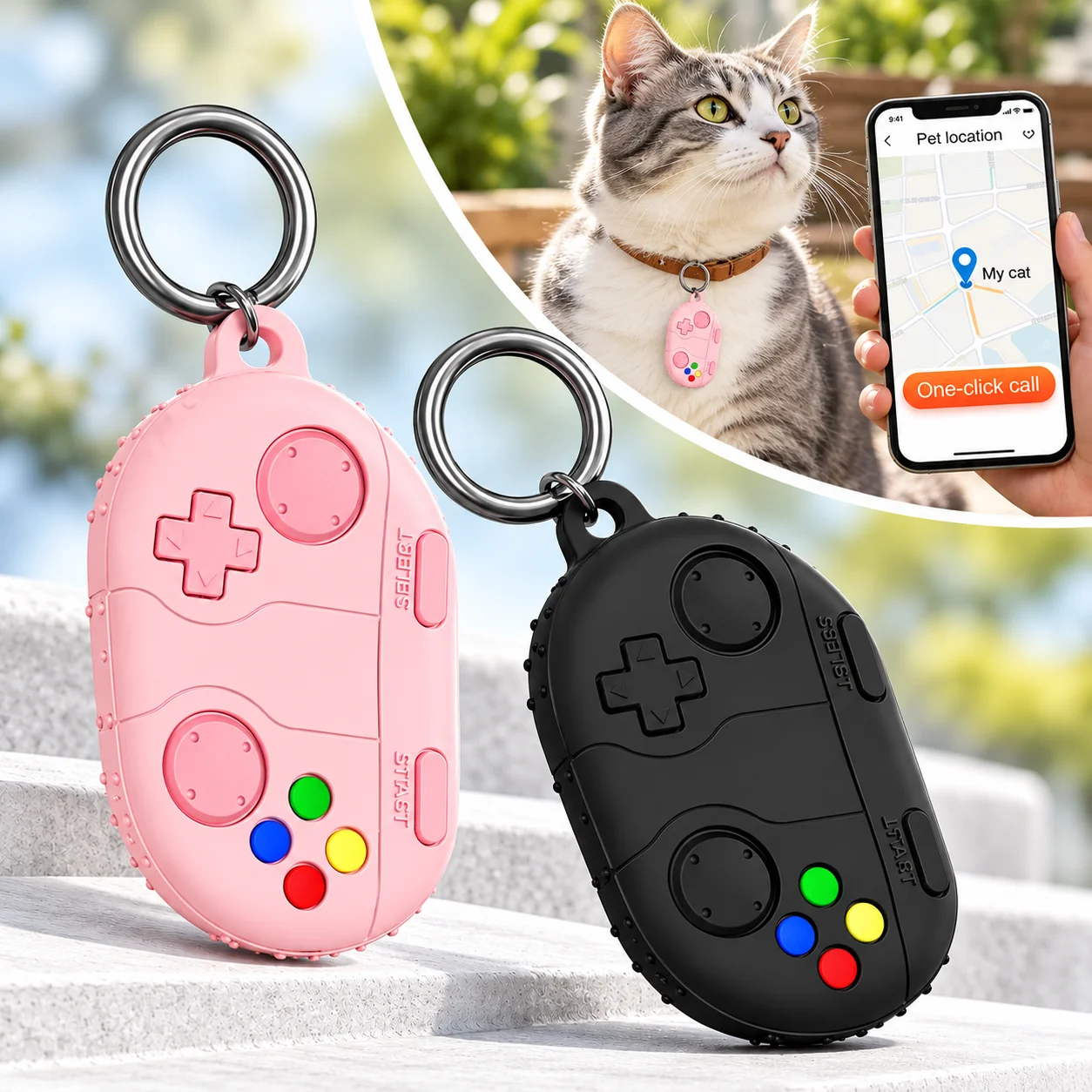 Retro Game Console Silicone Case with Key Ring For Samsung Galaxy SmartTag2 Tracker Portable Positioner Locator Shell Cover
